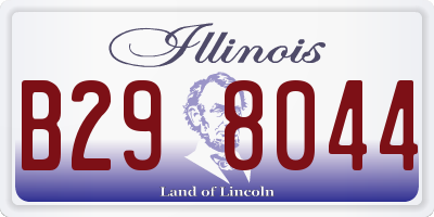 IL license plate B298044