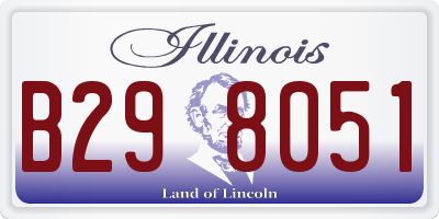 IL license plate B298051