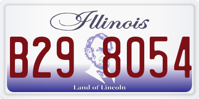 IL license plate B298054