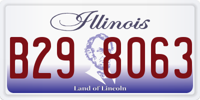 IL license plate B298063