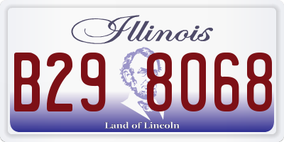 IL license plate B298068