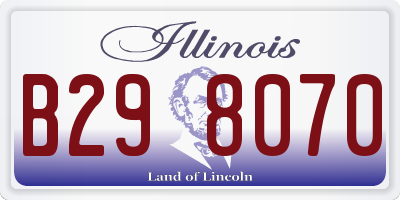 IL license plate B298070