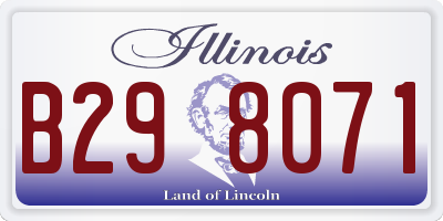 IL license plate B298071