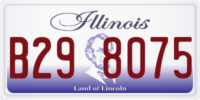 IL license plate B298075