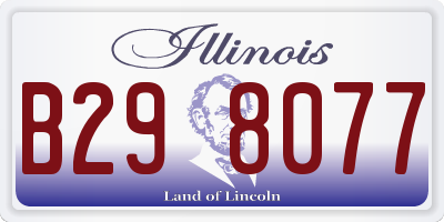 IL license plate B298077