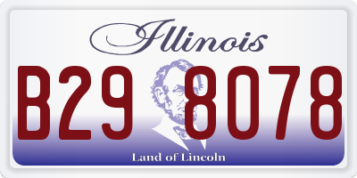 IL license plate B298078