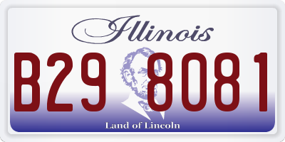 IL license plate B298081