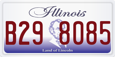 IL license plate B298085
