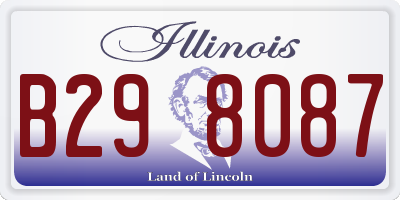 IL license plate B298087