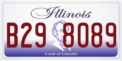 IL license plate B298089