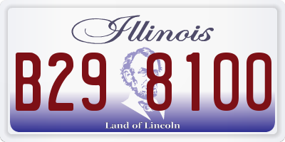 IL license plate B298100