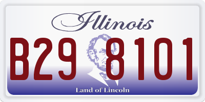 IL license plate B298101