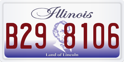 IL license plate B298106