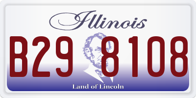 IL license plate B298108