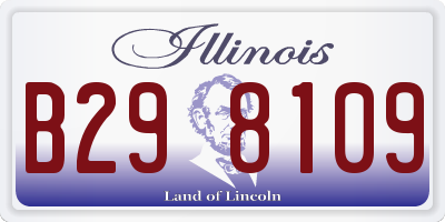 IL license plate B298109