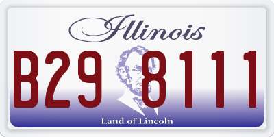 IL license plate B298111