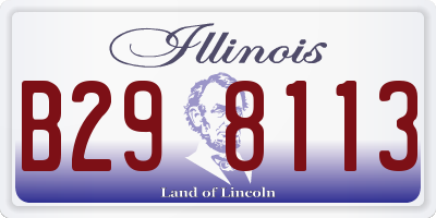 IL license plate B298113