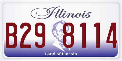 IL license plate B298114