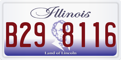 IL license plate B298116