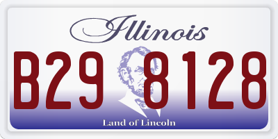 IL license plate B298128