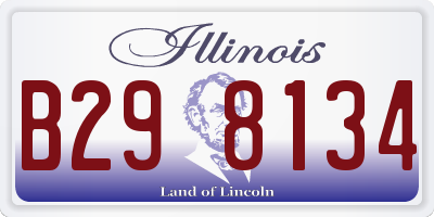 IL license plate B298134