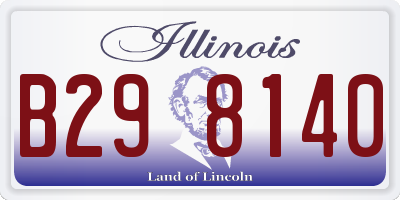 IL license plate B298140