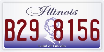 IL license plate B298156