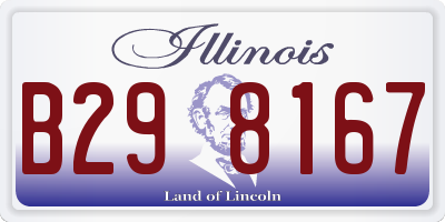 IL license plate B298167