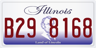 IL license plate B298168