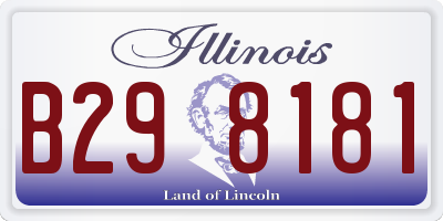 IL license plate B298181