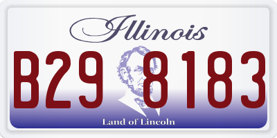 IL license plate B298183