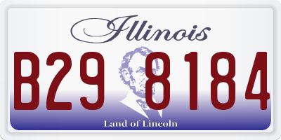 IL license plate B298184