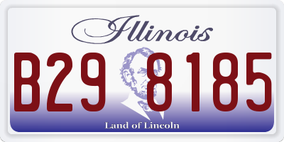 IL license plate B298185