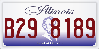 IL license plate B298189