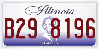 IL license plate B298196