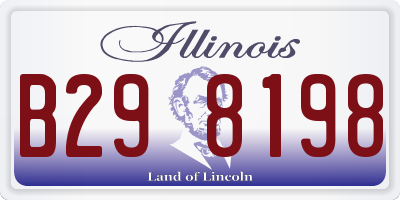 IL license plate B298198