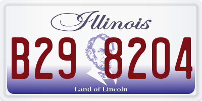 IL license plate B298204