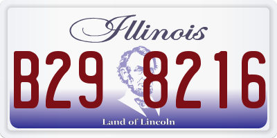 IL license plate B298216