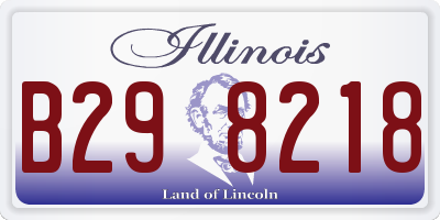 IL license plate B298218