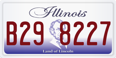 IL license plate B298227