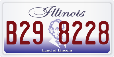 IL license plate B298228