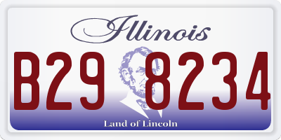 IL license plate B298234