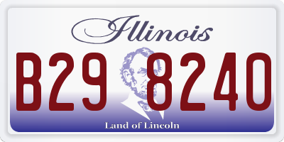 IL license plate B298240