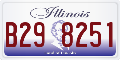 IL license plate B298251
