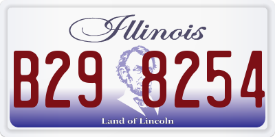 IL license plate B298254