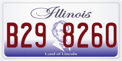IL license plate B298260
