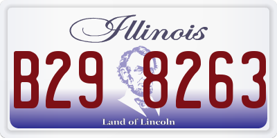 IL license plate B298263