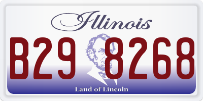 IL license plate B298268