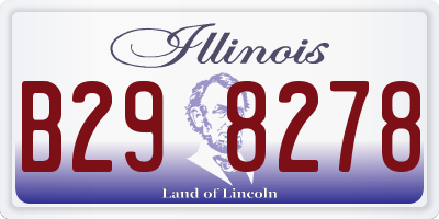 IL license plate B298278