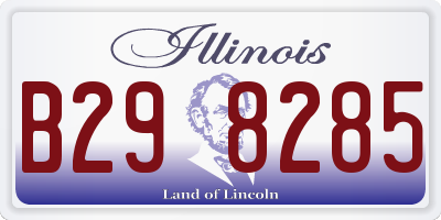 IL license plate B298285